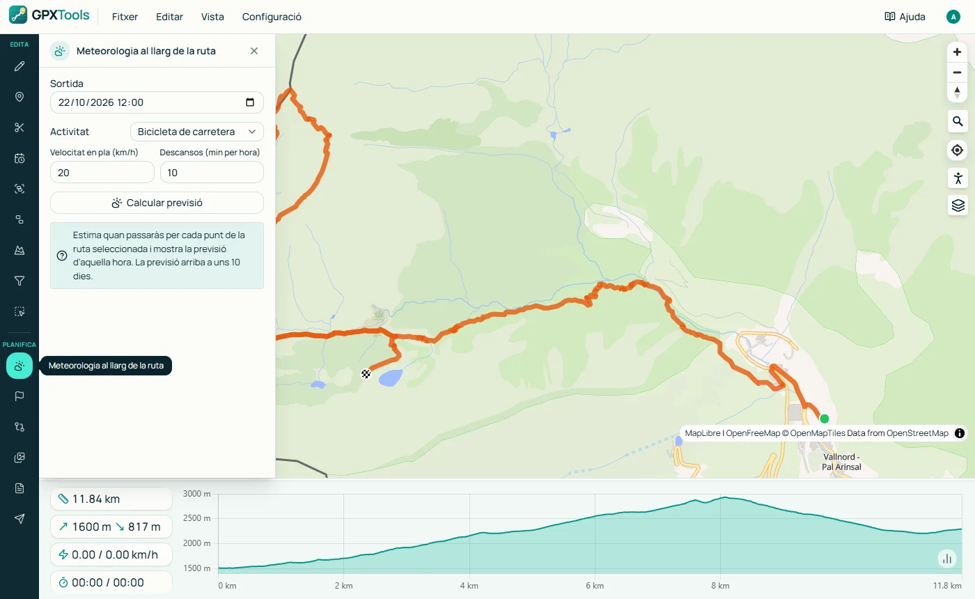 Weather along the route