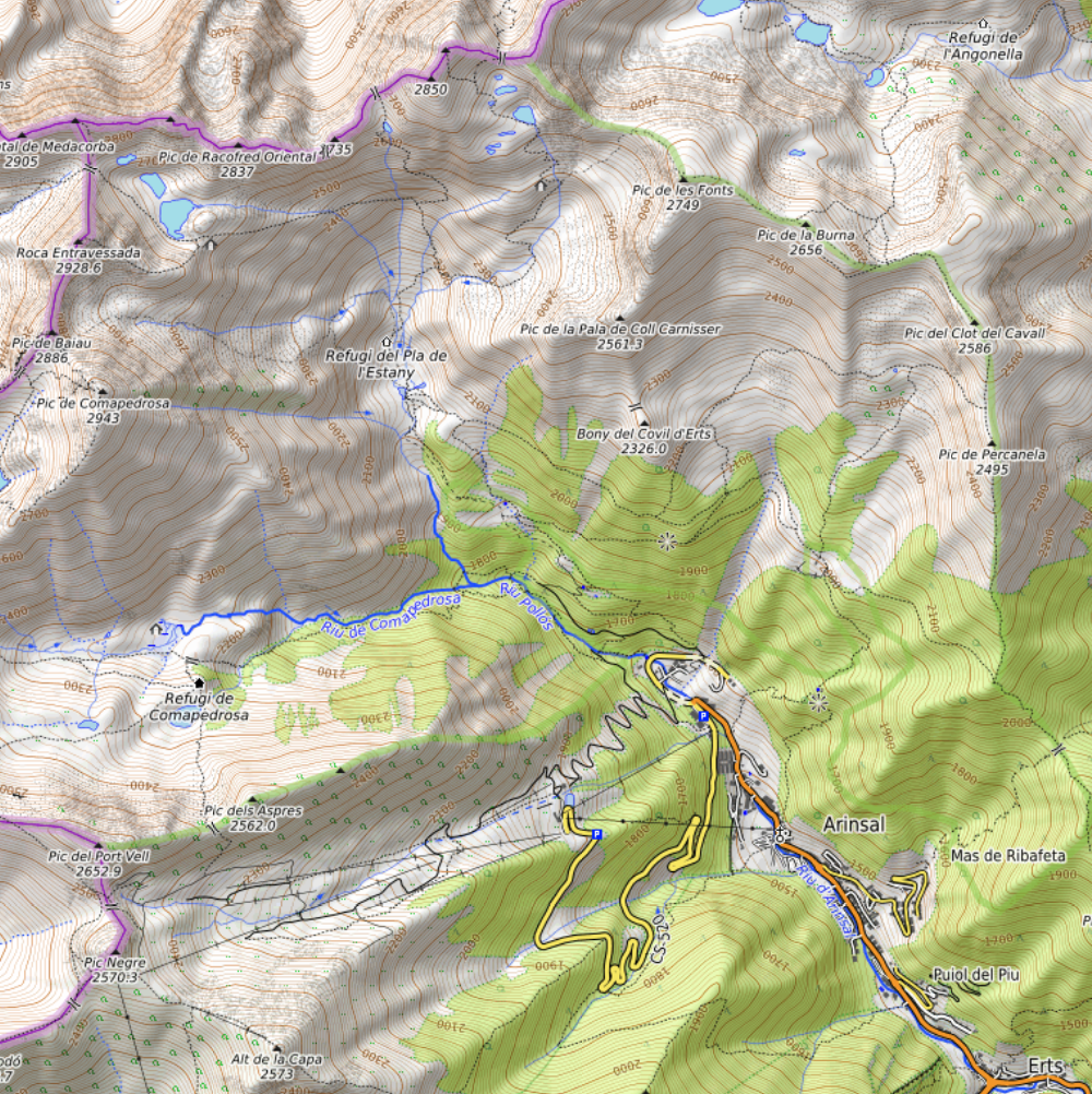 Topo map screenshot.